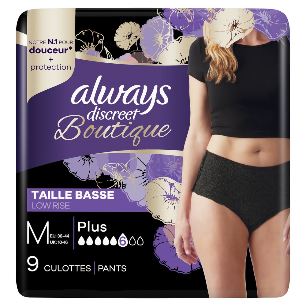 always Always Discreet Culottes Pour Fuites Urinaires Taille Basse Culottes Pour Fuites Urinaires