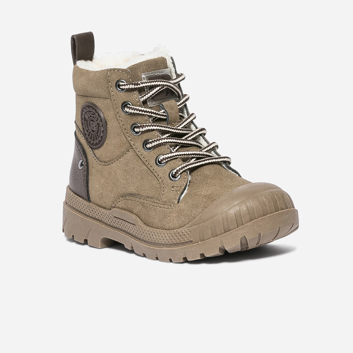 Boots à lacet BUGGY taupe suédé fourré
