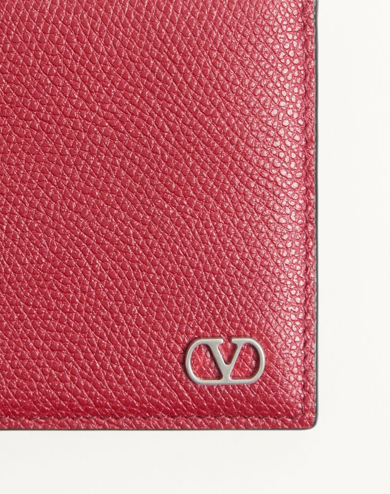 Carteira Valentino Garavani VLogo Signature em couro de bezerro granulado