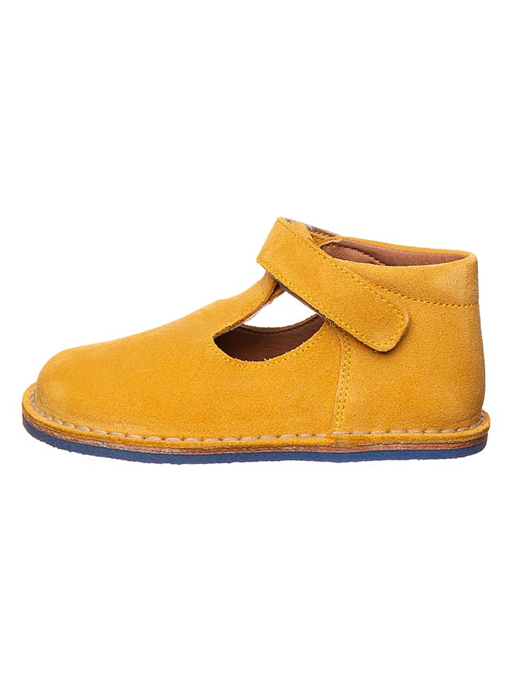 lamino Leder-Barfuß-Halbsandalen in Gelb günstig kaufen 26