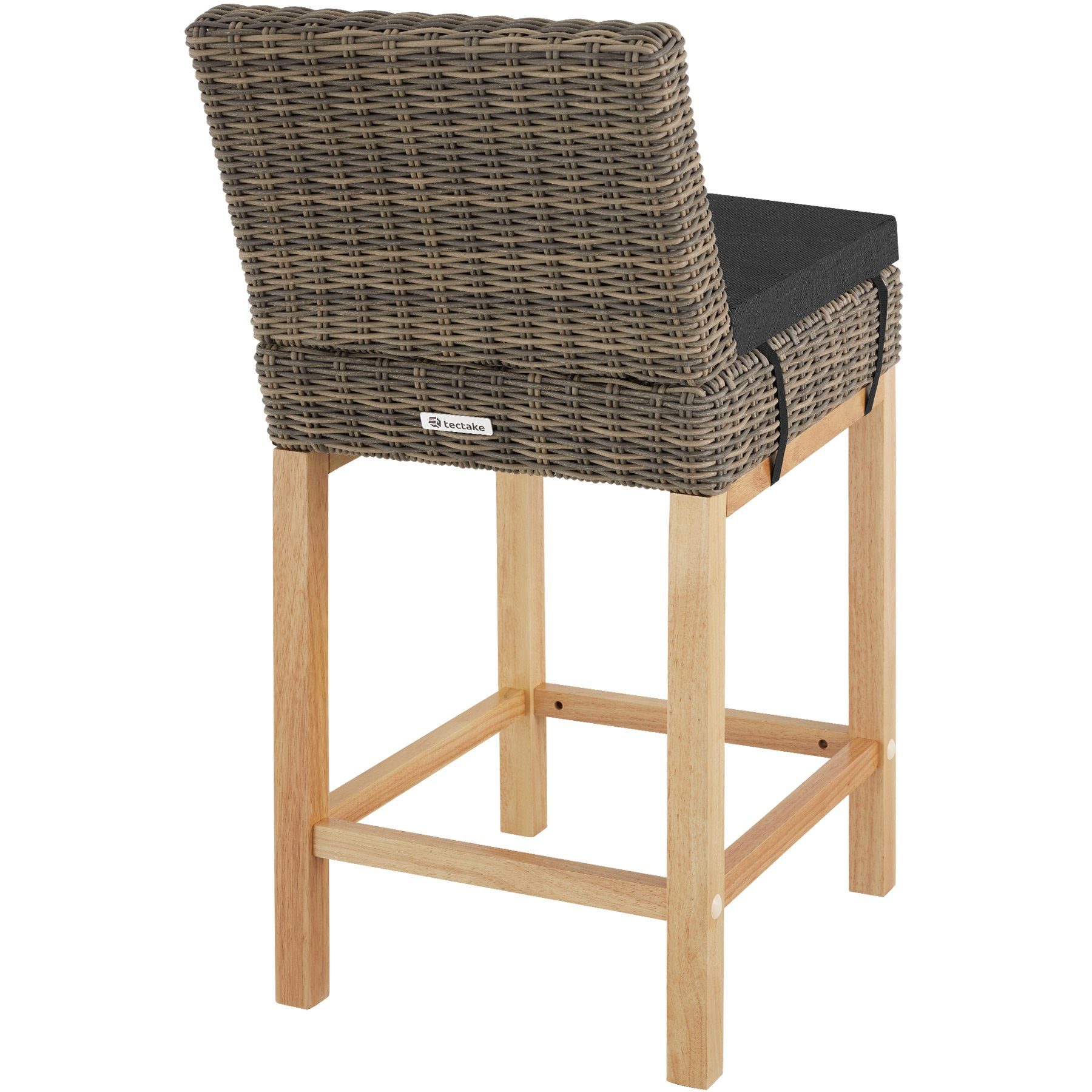 tectake Rattanstuhl Latina (1er, 1 St), UV-Beständig