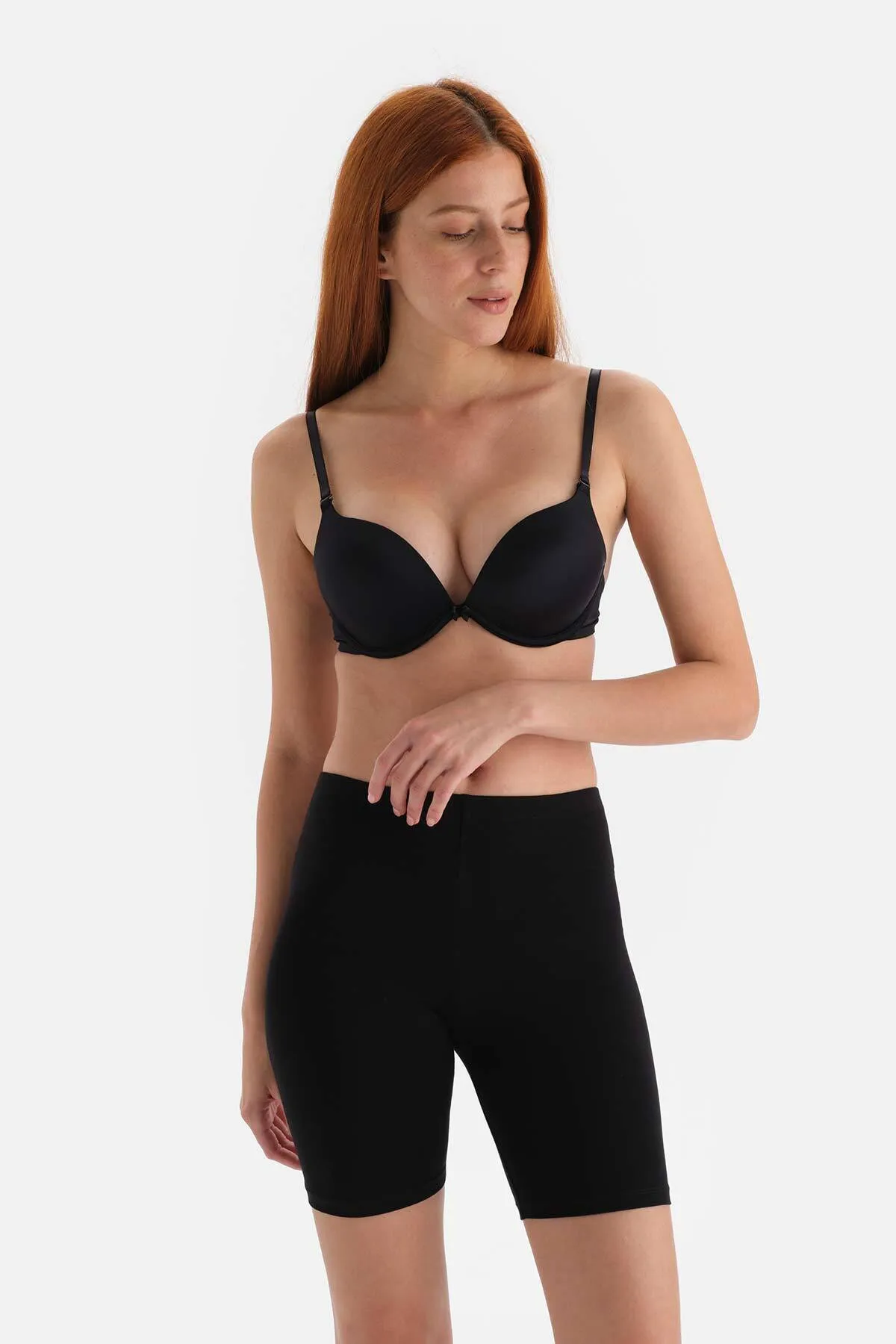 Dagi  Schwarze kurze Strumpfhose