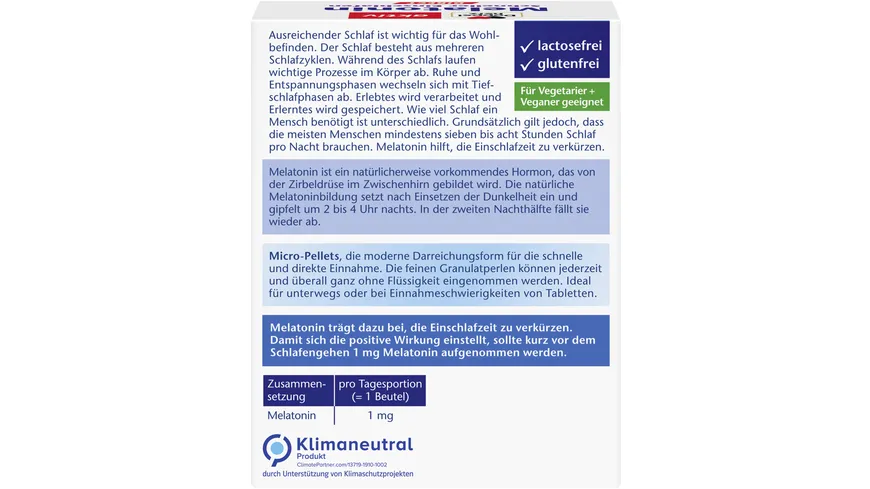 Doppelherz Melatonin Schneller Einschlafen Direct 20 Portionen