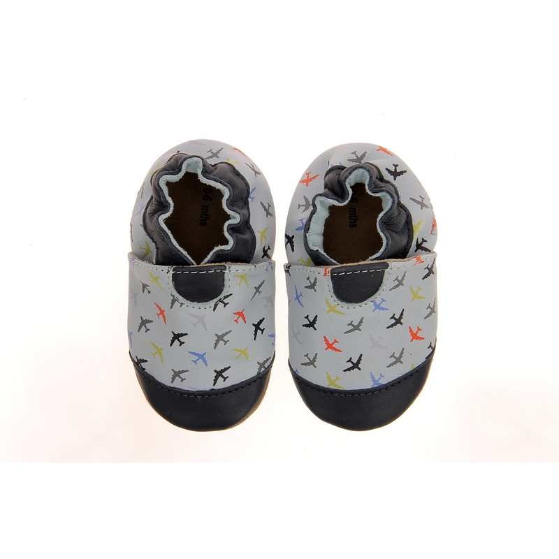 Chaussons cuir tannage vegetal Aeroplane