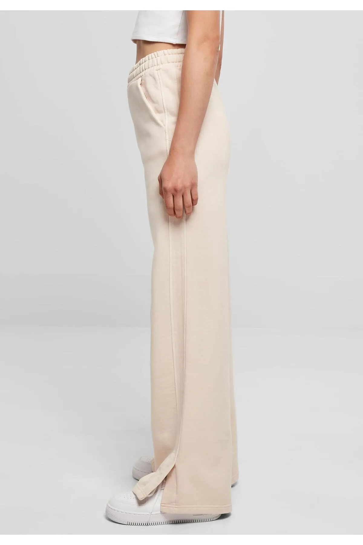 Urban Classics  Damen Ladies Heavy Terry Garment Dye Slit Pants