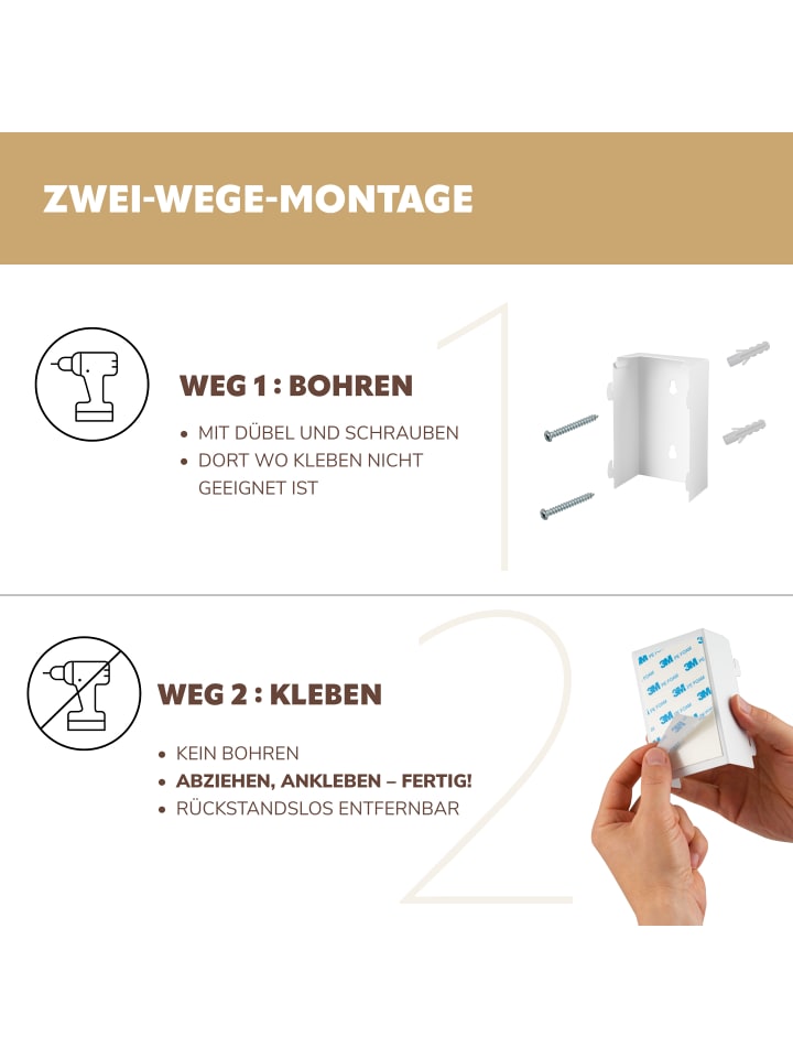 bremermann Wand-Kosmetikeimer 3 Liter weiß günstig kaufen onesize