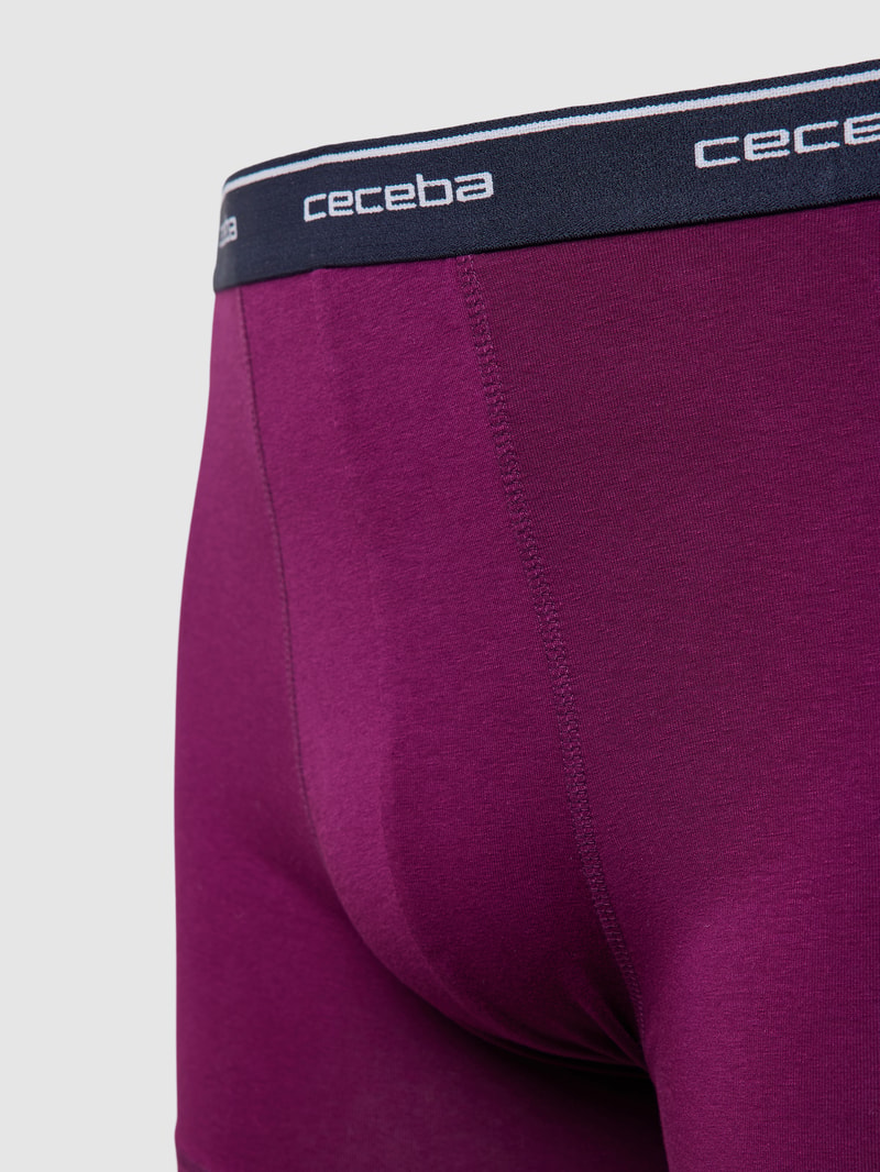 PLUS SIZE Trunks mit Label-Bund Modell 'MONZA' im 2er-Pack in purple