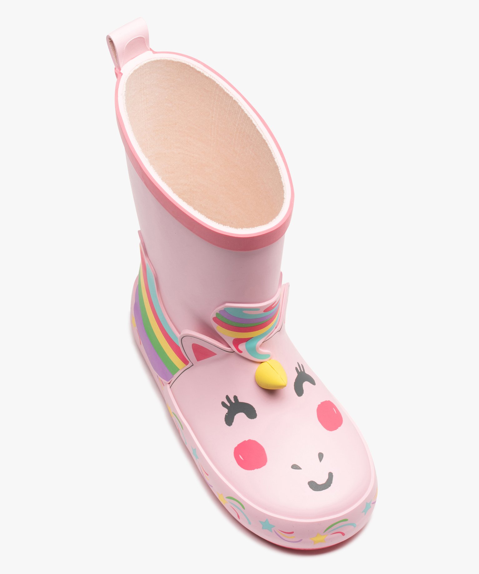 Bottes de pluie fille en caoutchouc fantaisie licorne rose | GEMO
