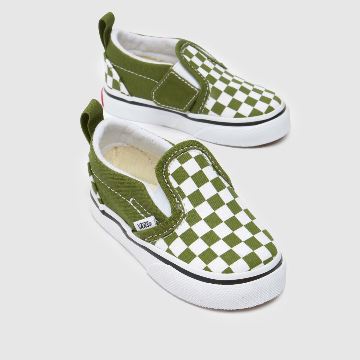 Temno zeleni klasični superge Vans slip-on V za fante in malčke