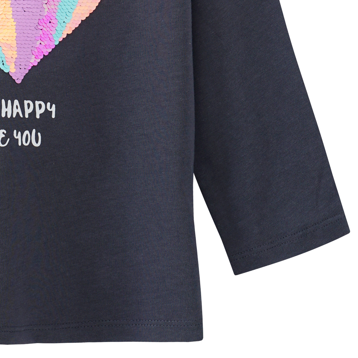 Mädchen Langarmshirt mit Wendepailletten