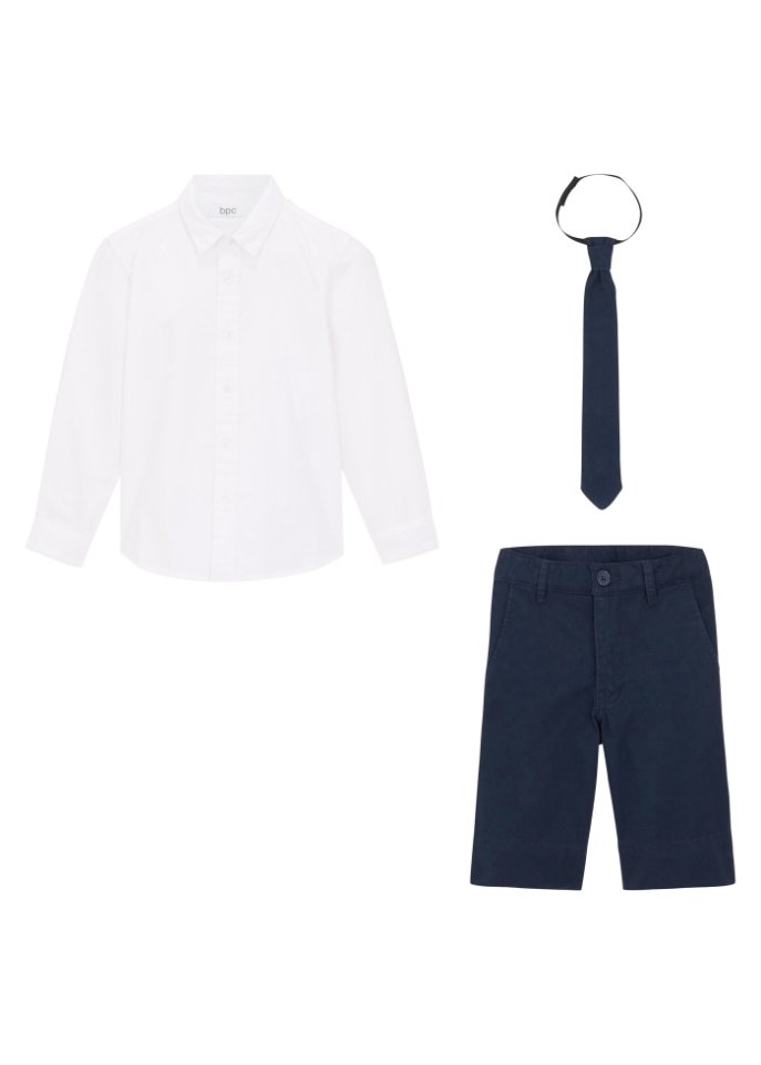 Jungen kurze Hose mit Hemd und Fliege, festlich (3-tlg.Set)