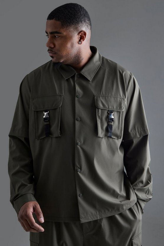 Plus Utility Harrington-Jacke mit Stretch