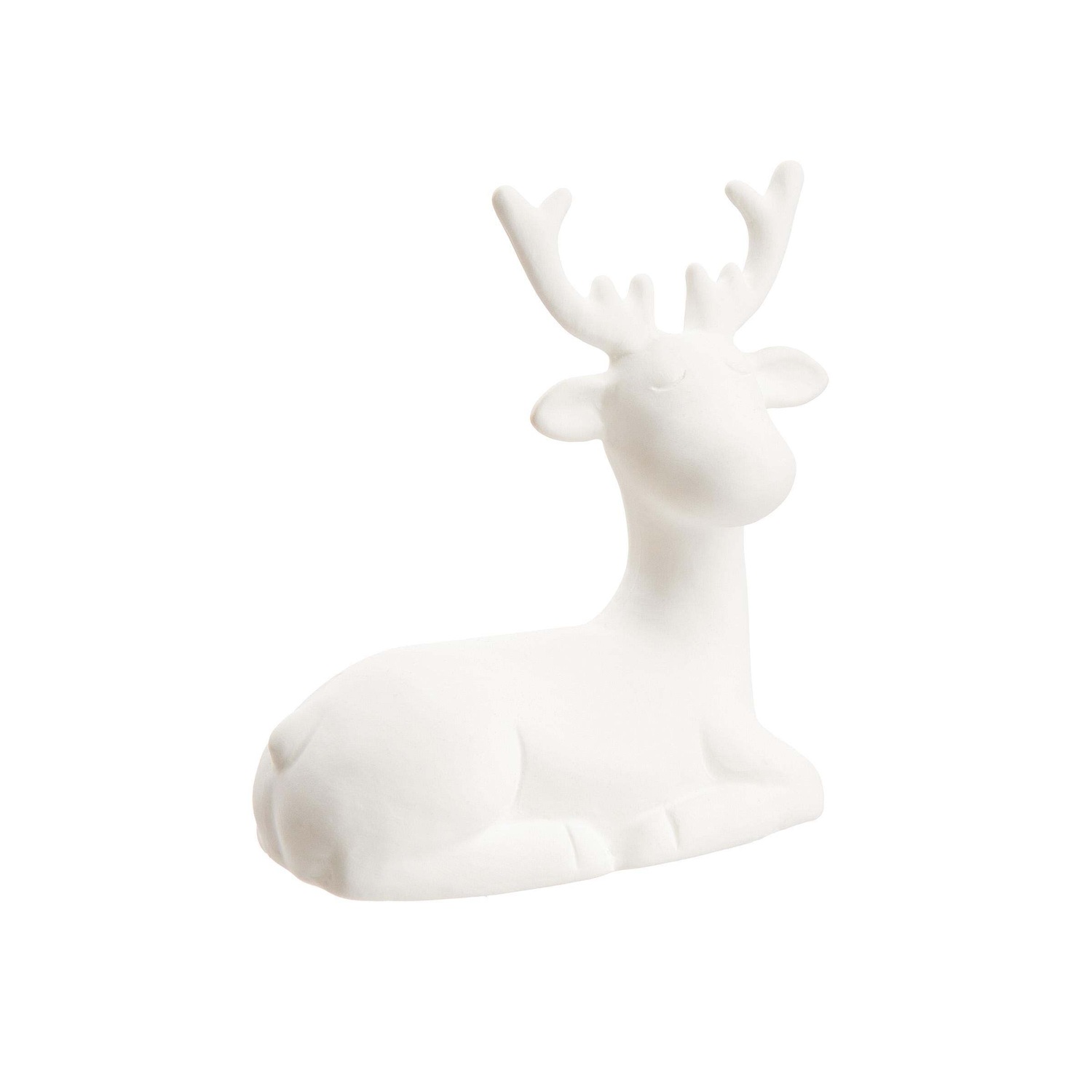 WHITE CHRISTMAS Deko Hirsch liegend B 6 x T 10cm