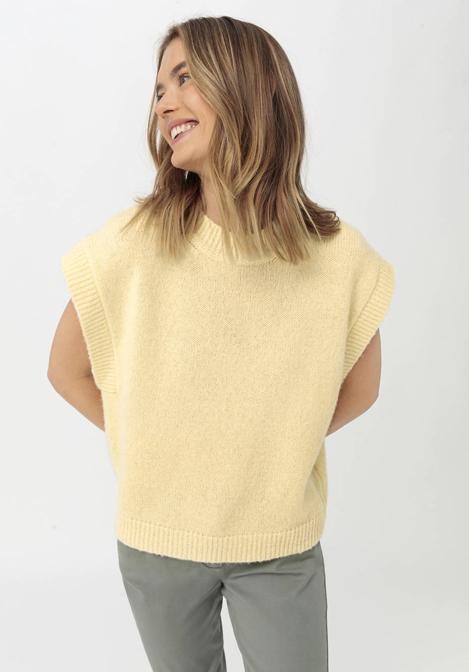 Pullover aus Alpaka mit Seide und Mohair