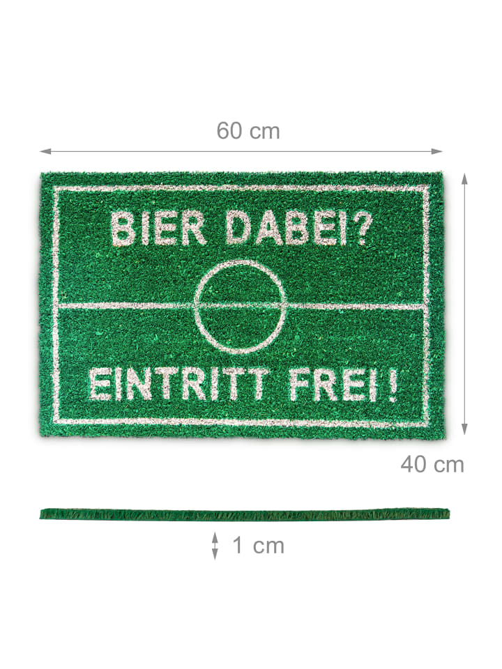 relaxdays Fußmatte Bier in Grün - (B)60 x (T)40 cm günstig kaufen onesize