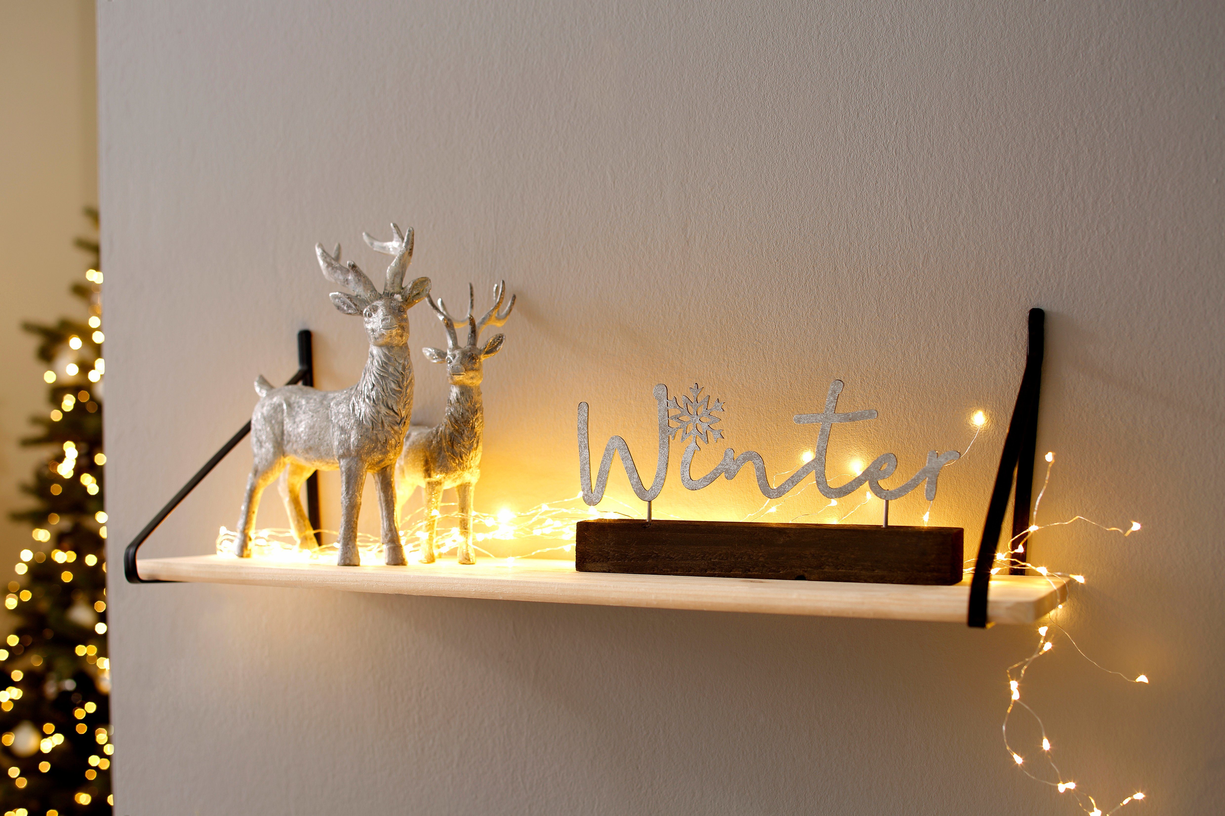 Home affaire Weihnachtsfigur Hirsche, Weihnachtsdeko (2 St), stehend