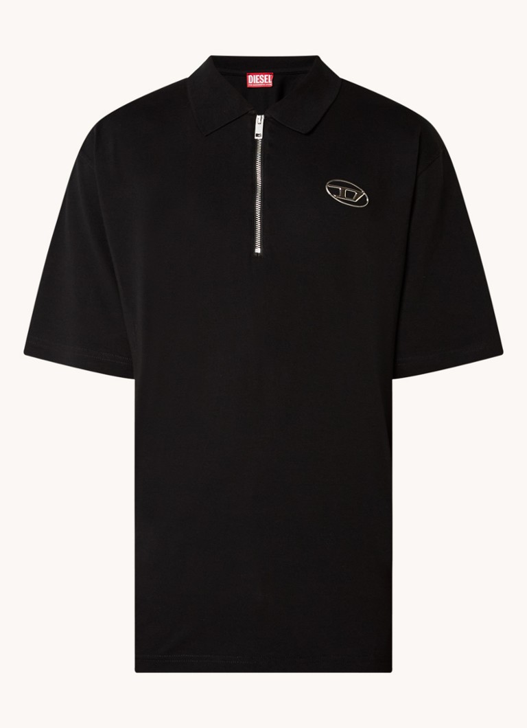 Diesel T-Vor-Od polo majica regularnog kroja s patentnim zatvaračem do pola i logotipom