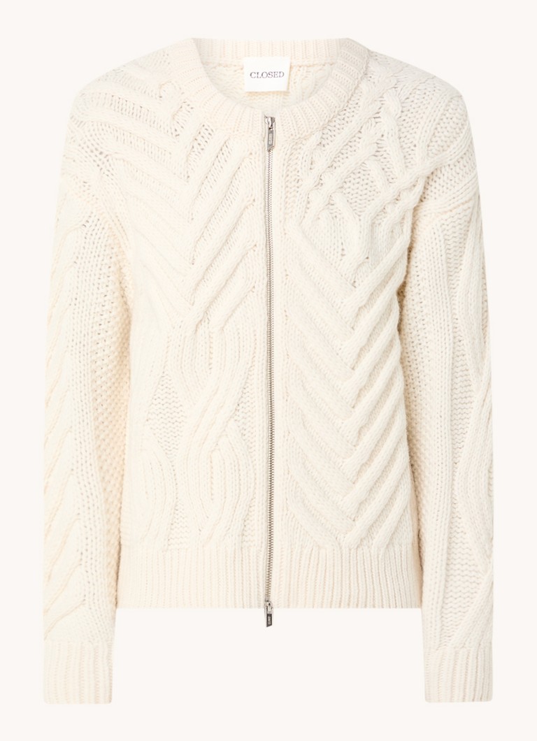 CLOSED Wool cable-knit cardigan