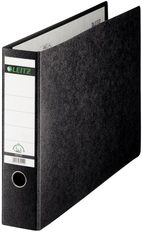 Leitz 180° Ordner DIN A3 80 mm Schwarz 2 Ringe 1073 Hartpappe Wolkenmarmor Querformat