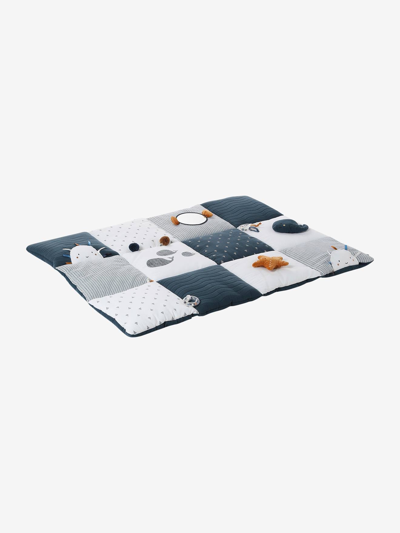 Vertbaudet Baby Activity-Decke - blau/navy sea