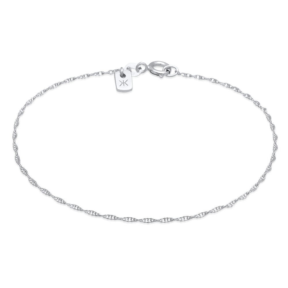 KUZZOI KUZZOI Bracelet Hommes maillons basiques torsadés en argent sterling 925 Bracelet
