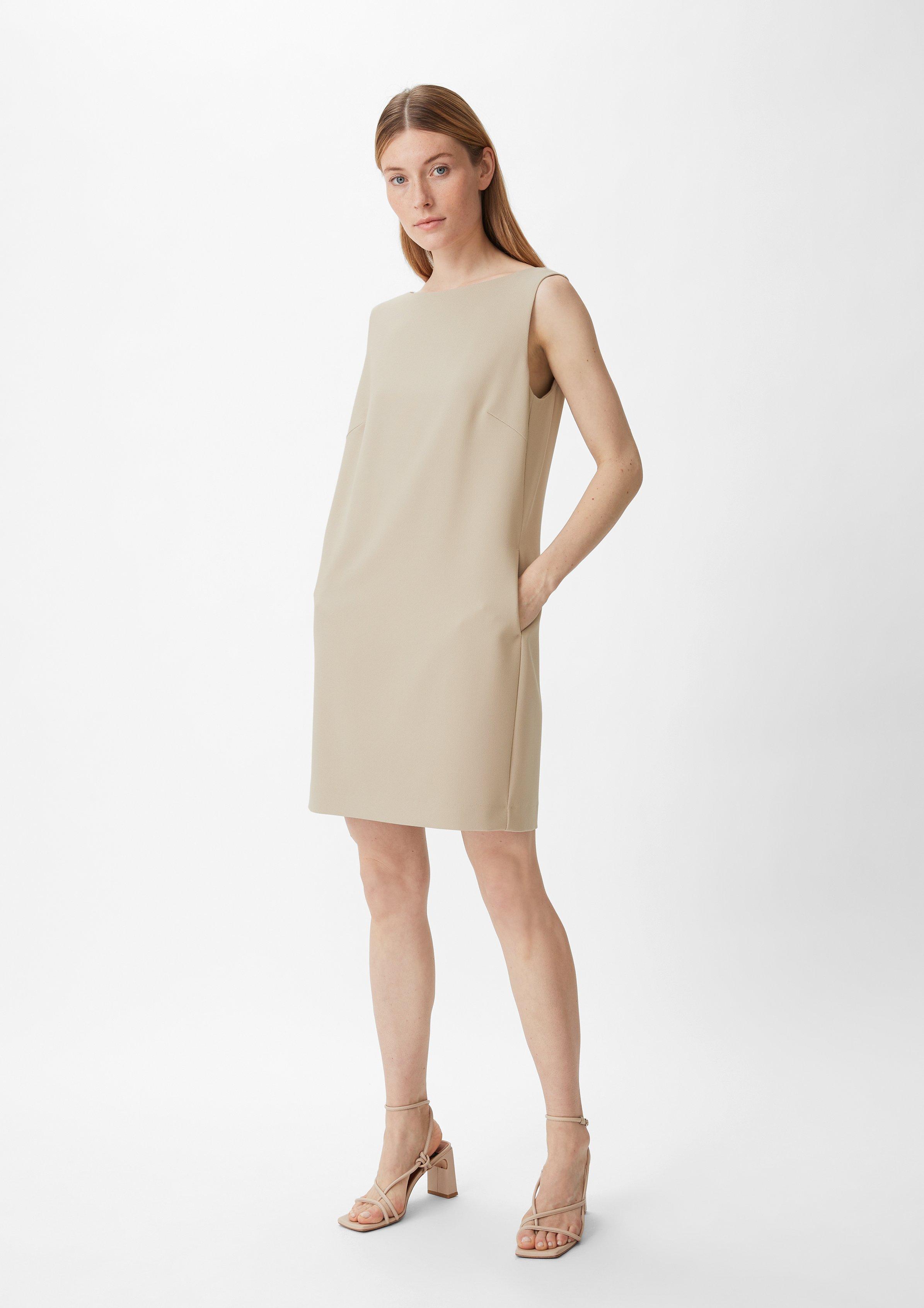 Kleid mit Piquéstruktur - helles beige