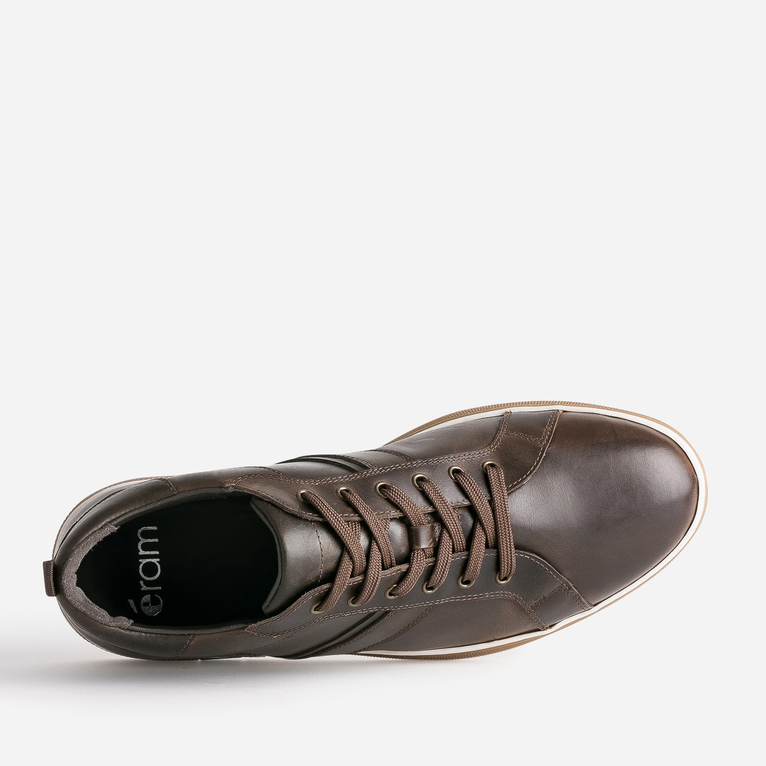 Tennis marron en cuir