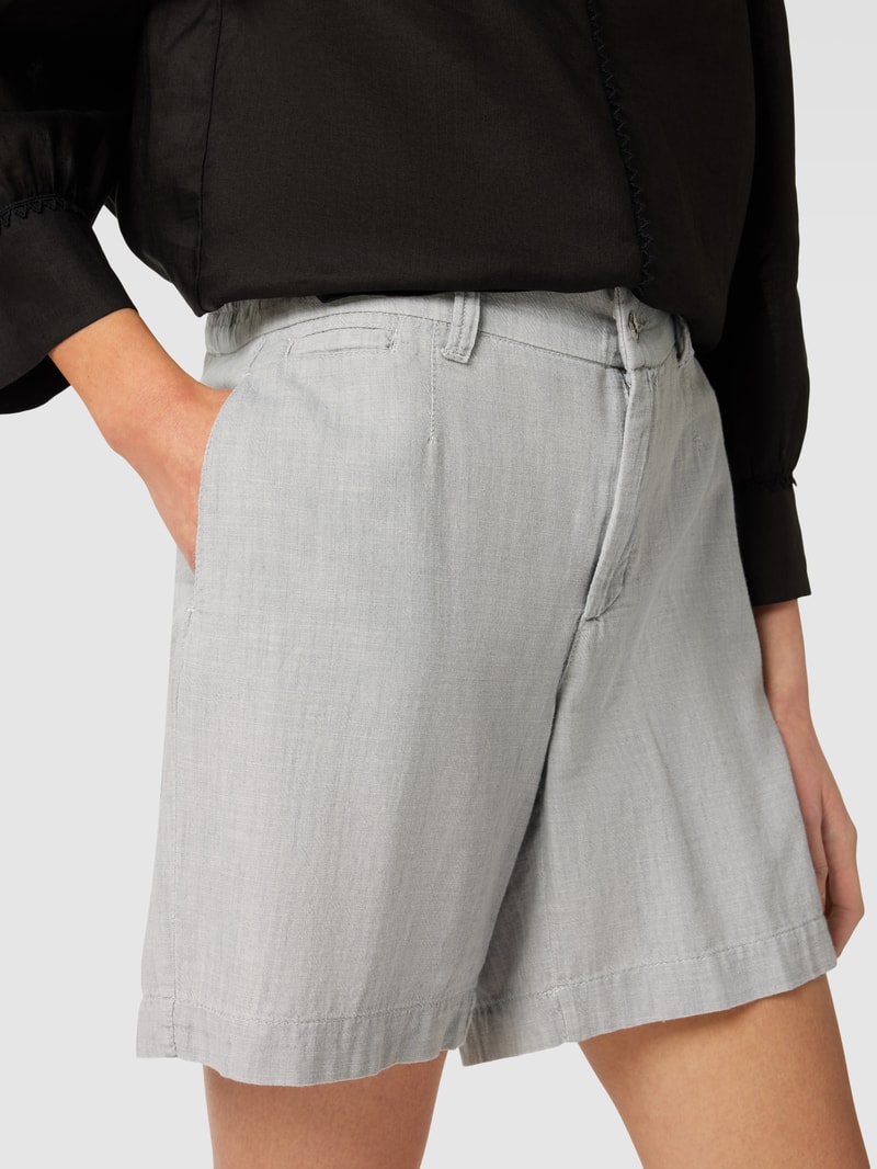 Wide Leg Bermudas aus Baumwolle in hellgrau