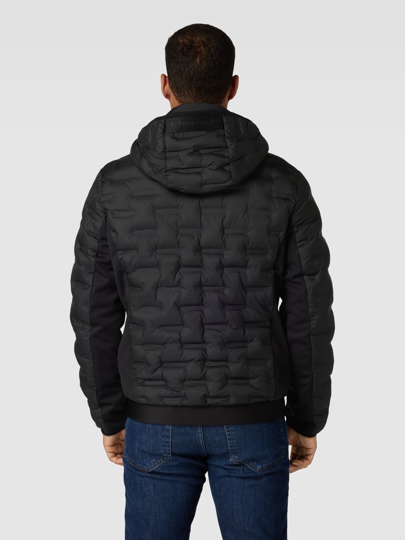 Hybridjacke mit Label-Detail Modell 'REPEAT' in schwarz