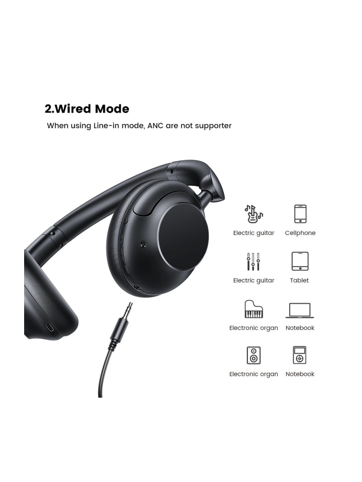 Ugreen Over- Ear- Kopfhörer - HiTune Max5 kabellose On-Ear-Kopfhörer in Schwarz günstig kaufen onesize