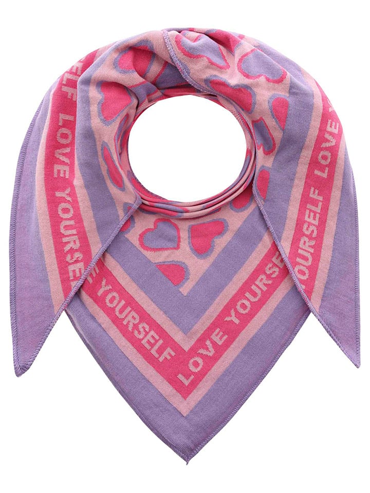 Zwillingsherz Dreieckstuch in Pink/ Lila - (L)200 x (B)100 cm günstig kaufen onesize