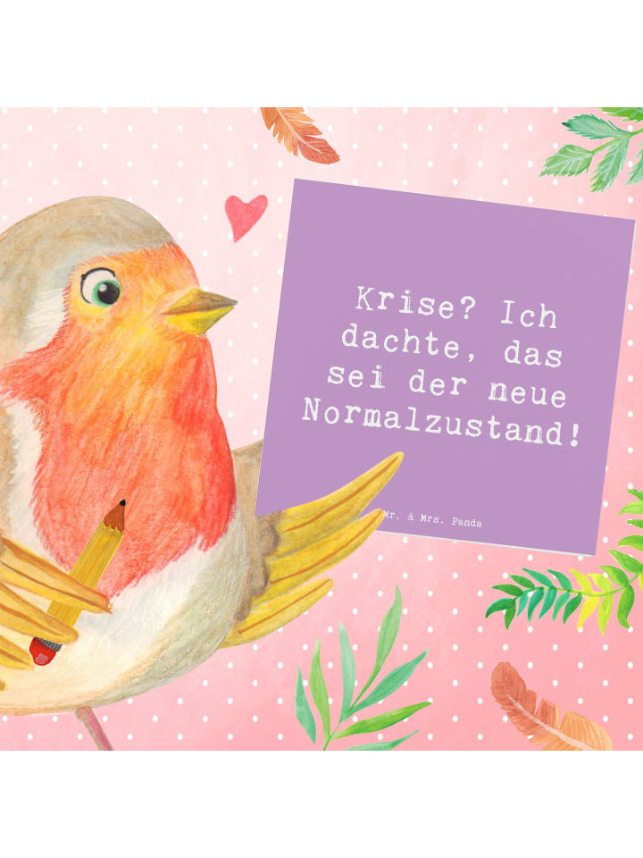 Mr. & Mrs. Panda Deluxe Karte Spruch Gelassenheit in Krisen mit ... in Lavendeltraum günstig kaufen onesize