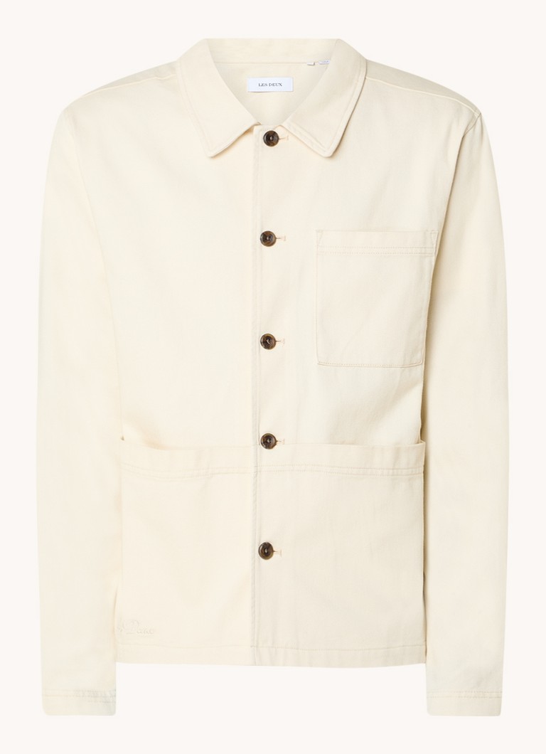 Les Deux Journey Overshirt mit Brusttasche und Stickerei