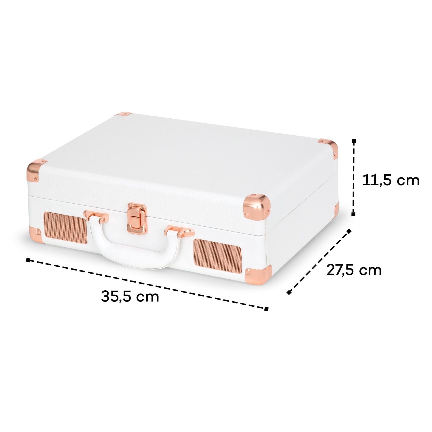 Auna Peggy Sue Plattenspieler (Riemenantrieb, Schallplattenspieler Retro mit Lautsprecher Vinyl Plattenspieler)