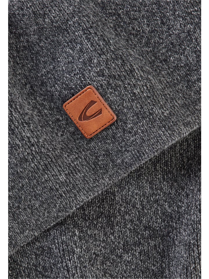Camel Active Strickschal aus Baumwoll-Mix in Asphalt günstig kaufen onesize