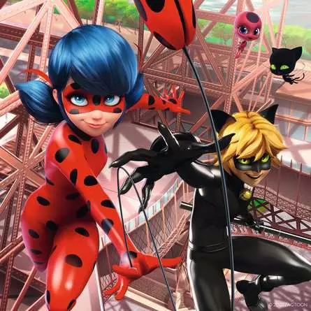Kinderpuzzle ab 5 Jahren - Unsere Helden Ladybug und Cat Noir - 49 Teile