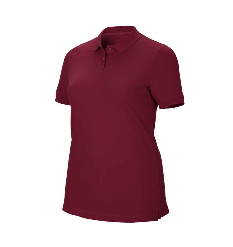 e.s. Piqué-Polo cotton stretch, Damen, plus fit