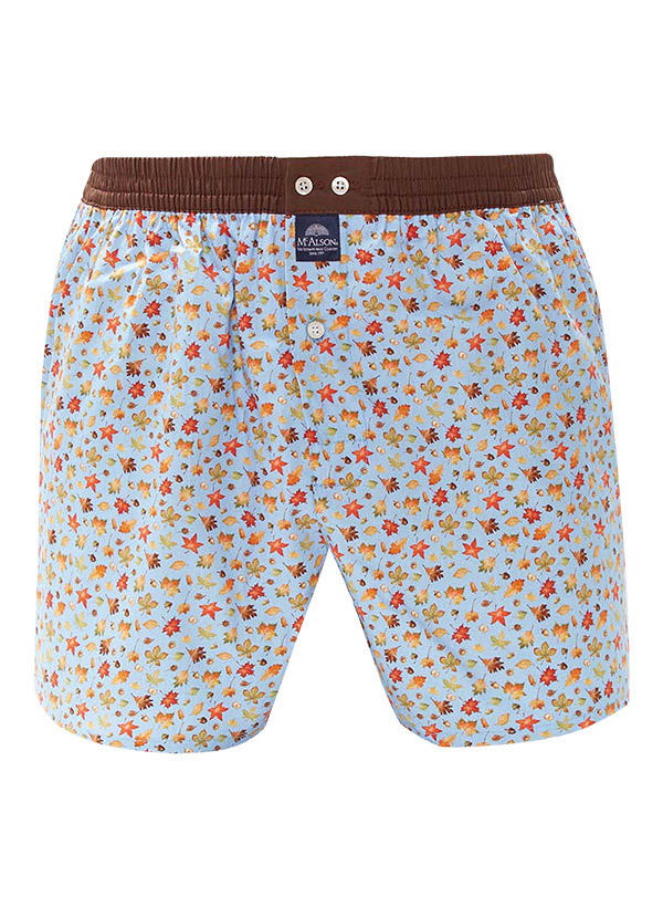 MC ALSON, Boxershorts, Baumwolle, hellblau gemustert