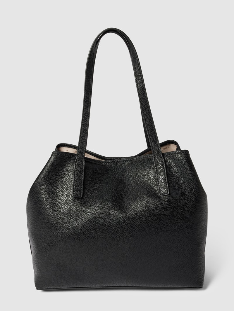 Shopper mit Label-Detail Modell 'VIKKY' in schwarz