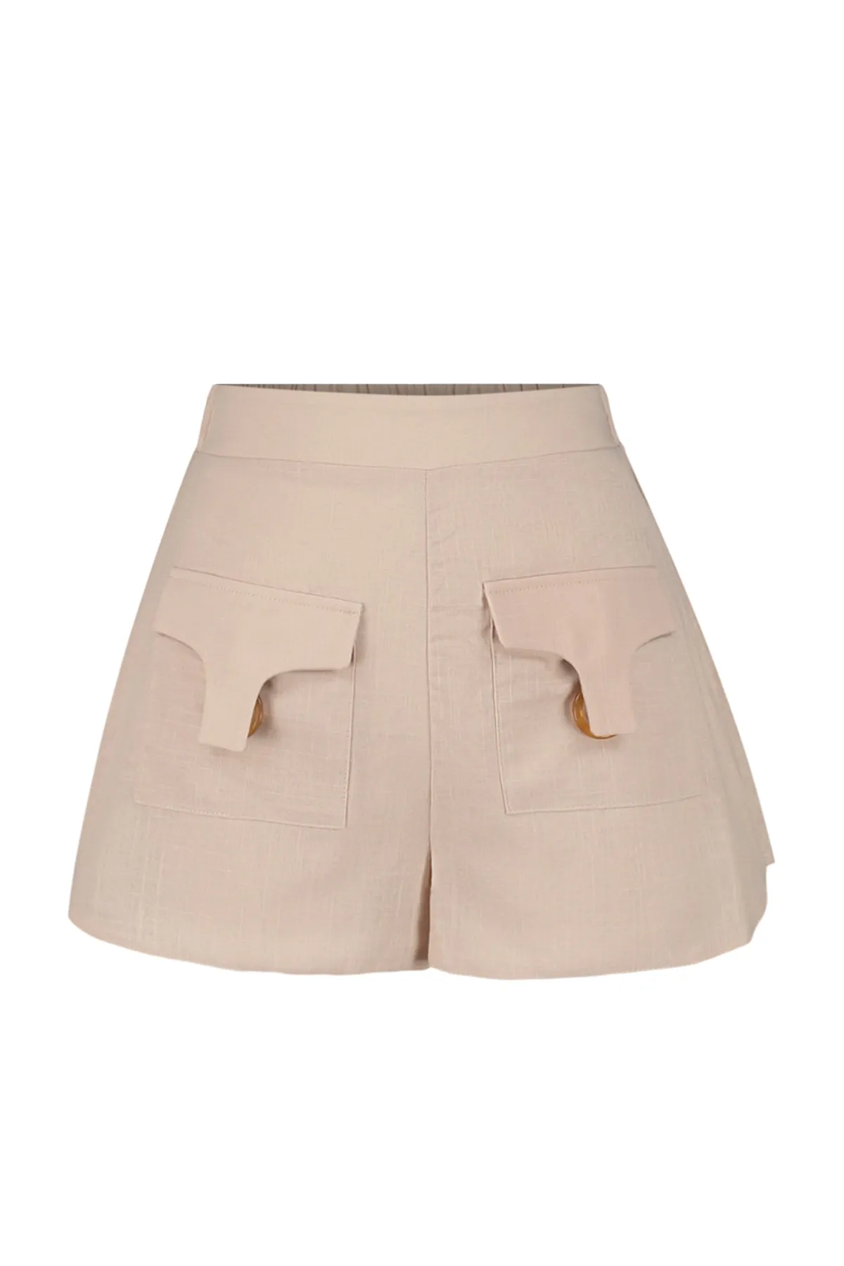 Trendyol Collection  Shorts - Beige - Hoher Bund