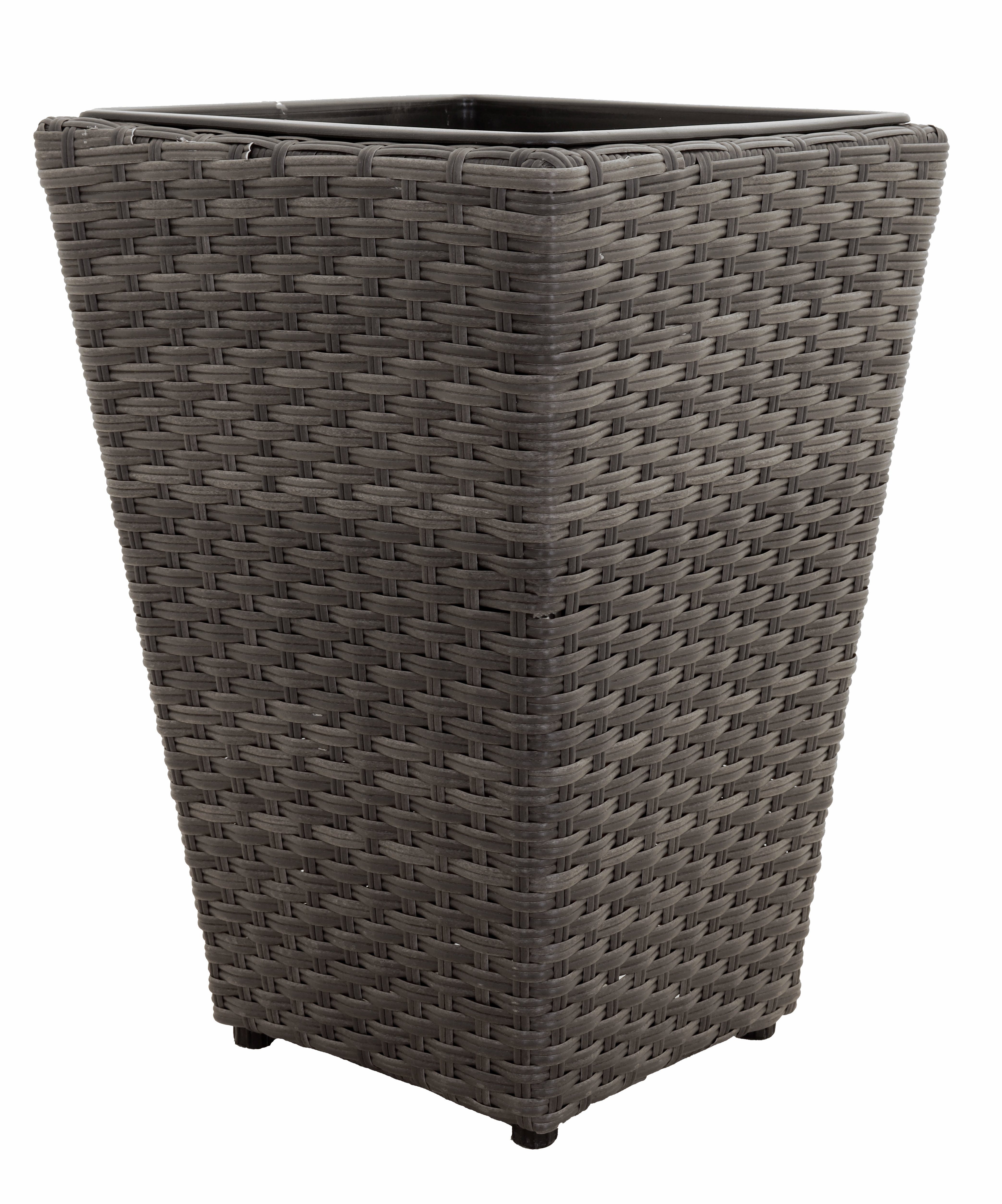 tegawo Pflanzkübel Polyrattan Vase konisch