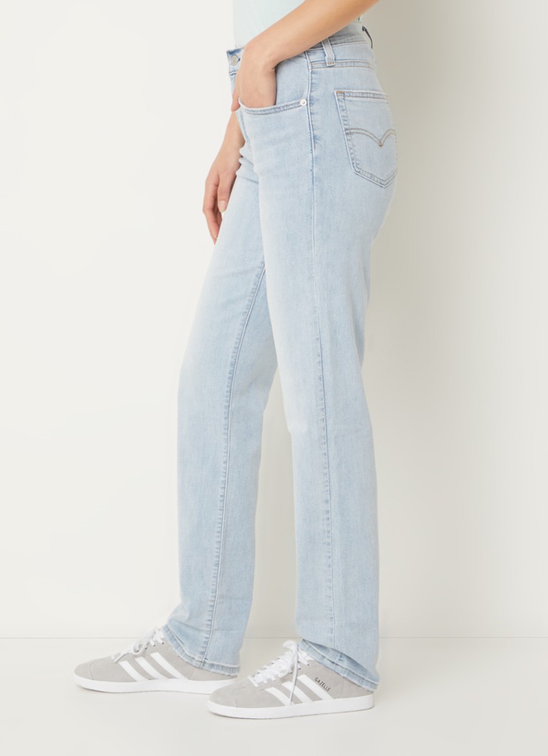 Levi's high-waist slim-fit jeans with a light wash