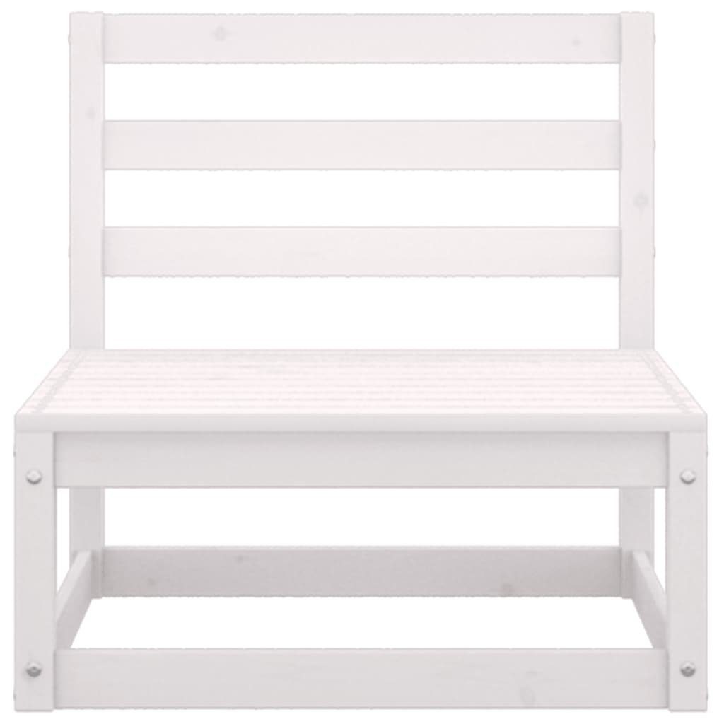 vidaXL Loungesofa 2-tlg. Garten-Lounge-Set mit Kissen Weiß Kiefer Massivholz, 1 Teile