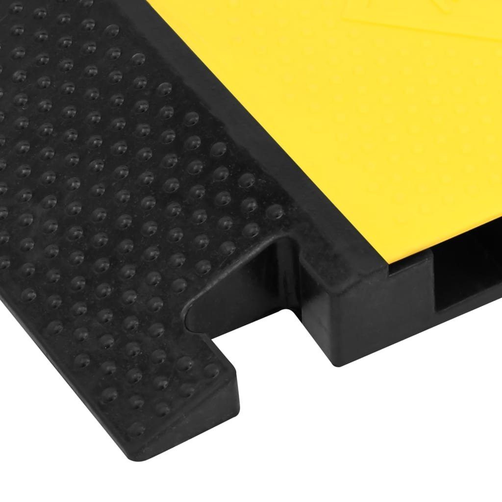vidaXL Verkehrsschild Kabelschutzrampe mit 2 Kanälen 100 cm Gummi, (1 St)