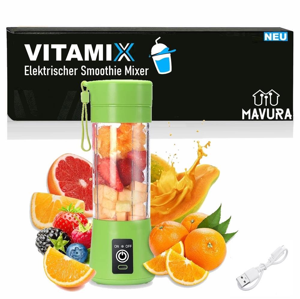 MAVURA Akku-Smoothie-Maker VITAMIX Smoothie Maker To Go Mini USB Shake Mixer, Elektrischer Milchshaker Standmixer Tragbare Rührmaschine