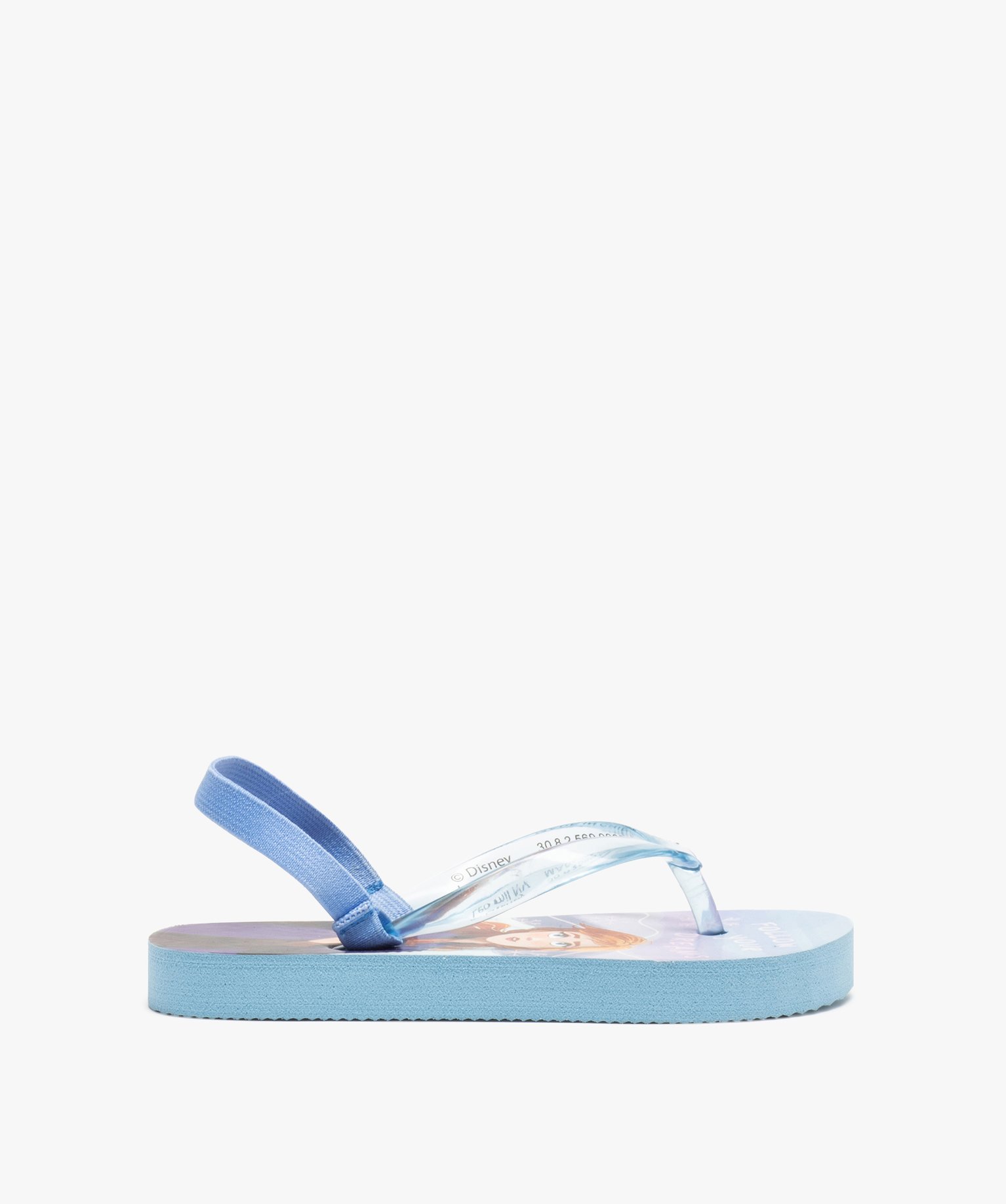 Tongs fille à brides transparentes - Reine des Neiges bleu | GEMO