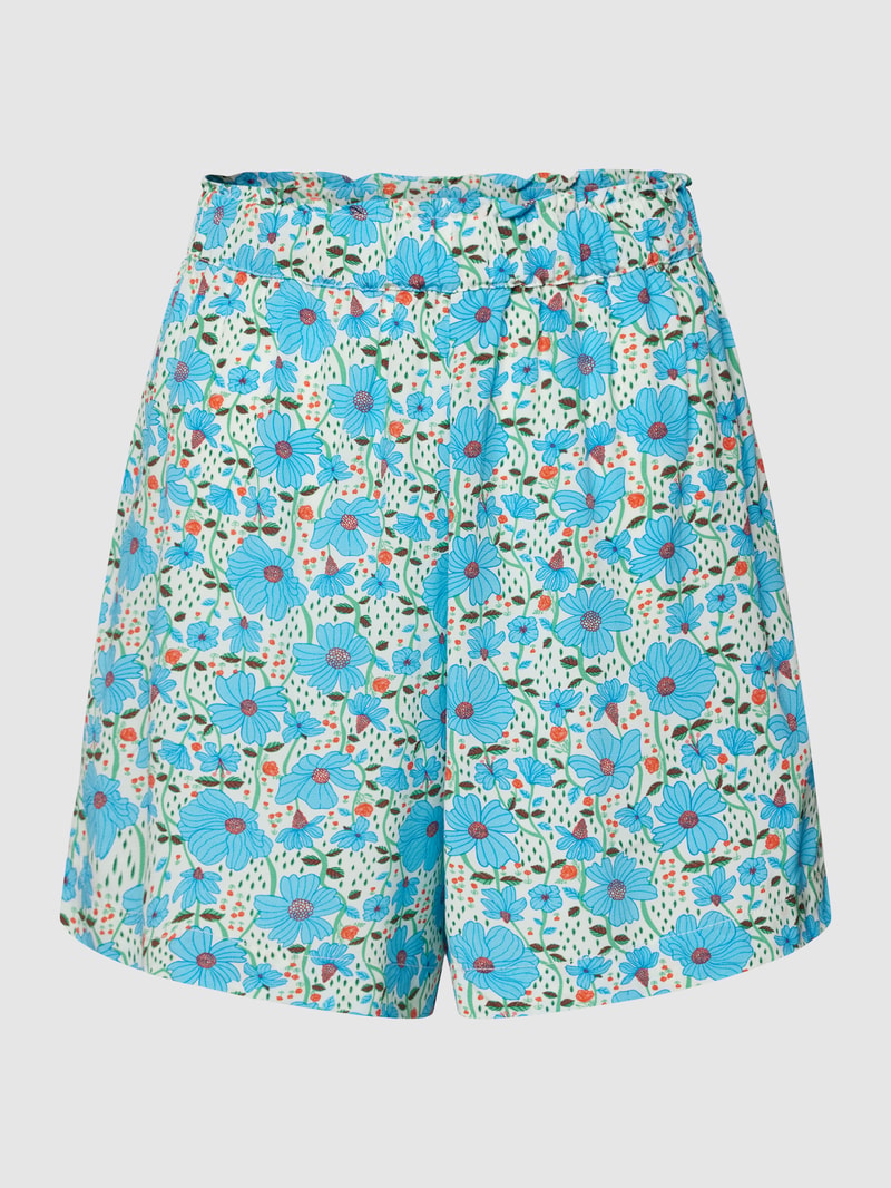 Shorts aus reiner Viskose mit Allover-Print Modell 'MILA' in sand