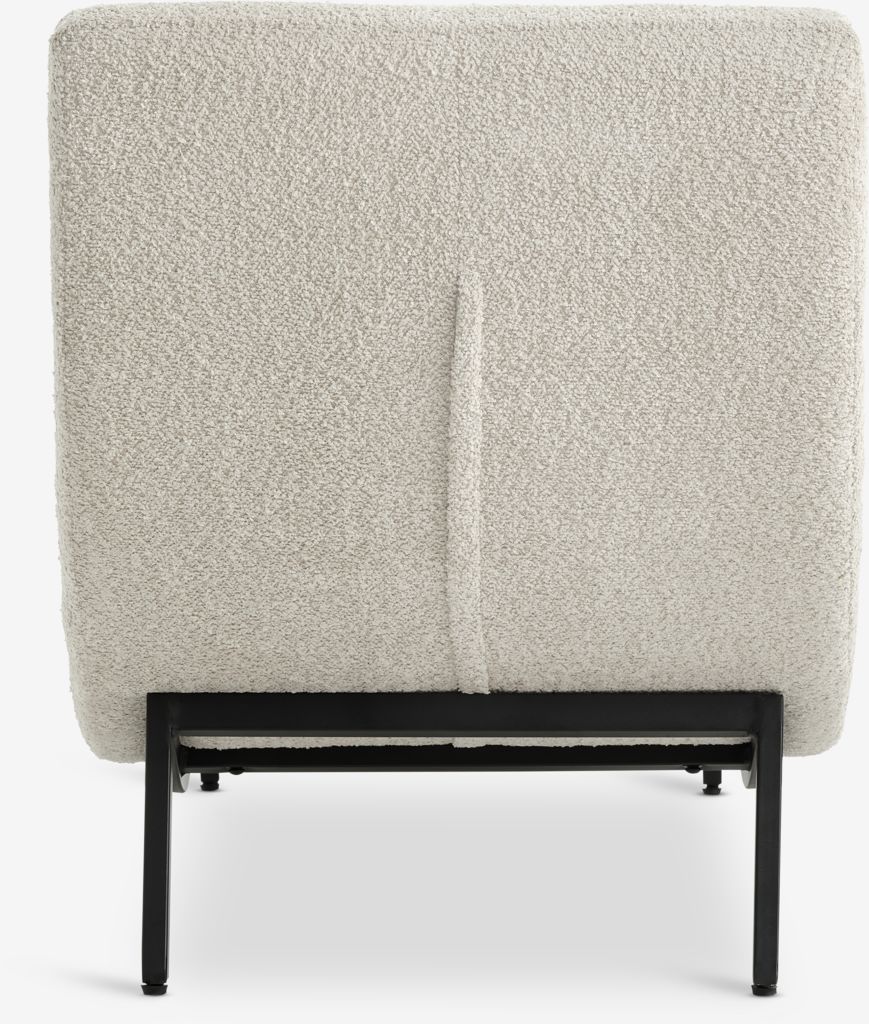 LINDELSE Chaise longue LINDELSE tissu peluche beige/noir