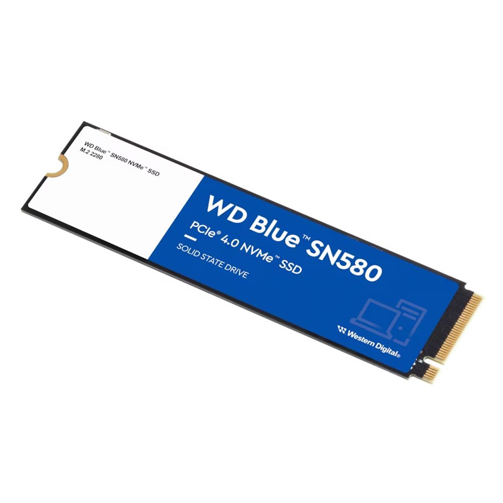 Western Digital WD Blue™ SN580 NVMe™ interne SSD (1 TB) 4150 MB/S Lesegeschwindigkeit, 4150 MB/S Schreibgeschwindigkeit