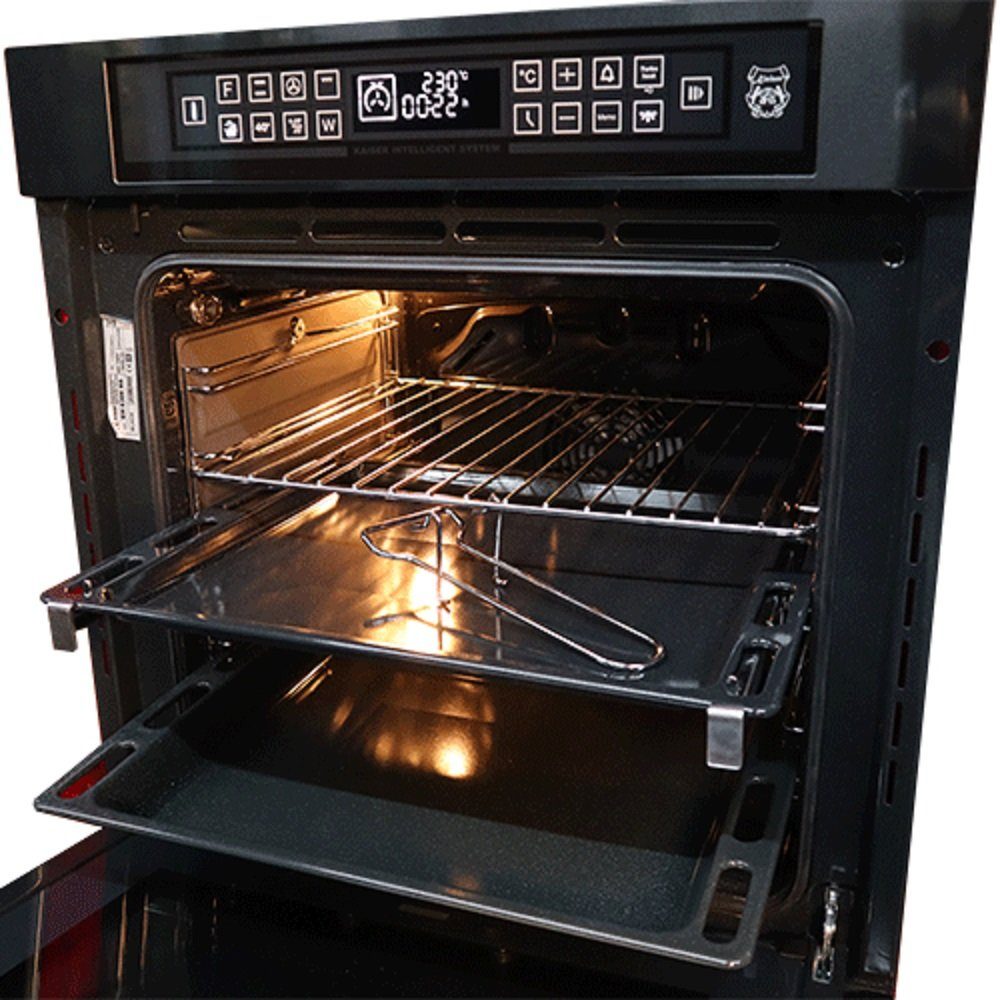 Kaiser Küchengeräte Backofen-Set EH 6306 RS+EM 6307 RS, Einbaubackofen,79L 15 Fkt. +Mikrowellen-Backofen, 45 cm